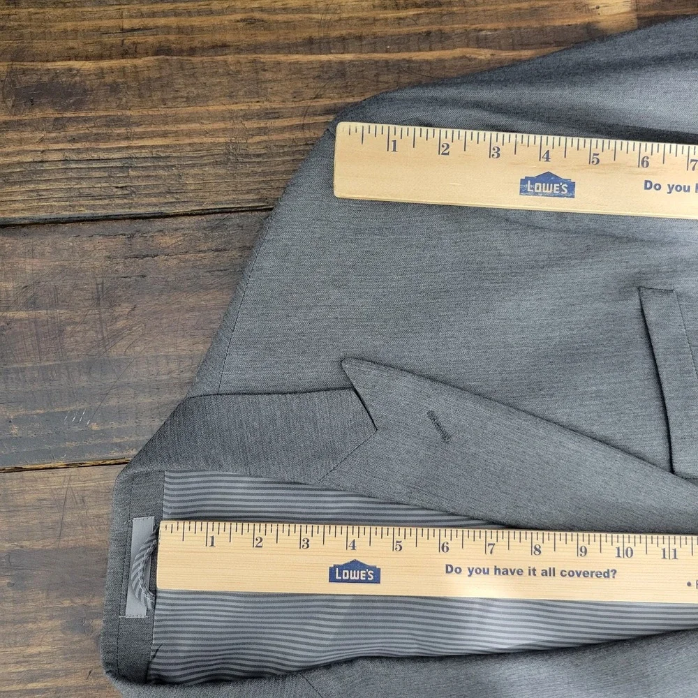 Joseph Abboud Men's Sport Coat Blazer Two Button Gray Herringbone Poly Blend 44L